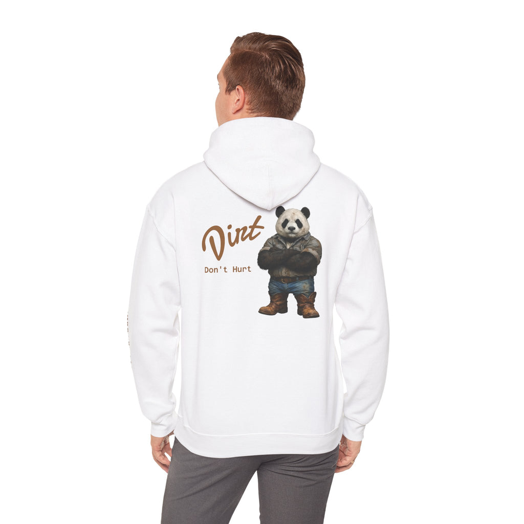 Panda 'Dirt Don't Hurt' Hoodie - Cute Vintage Bear Graphic Pullover