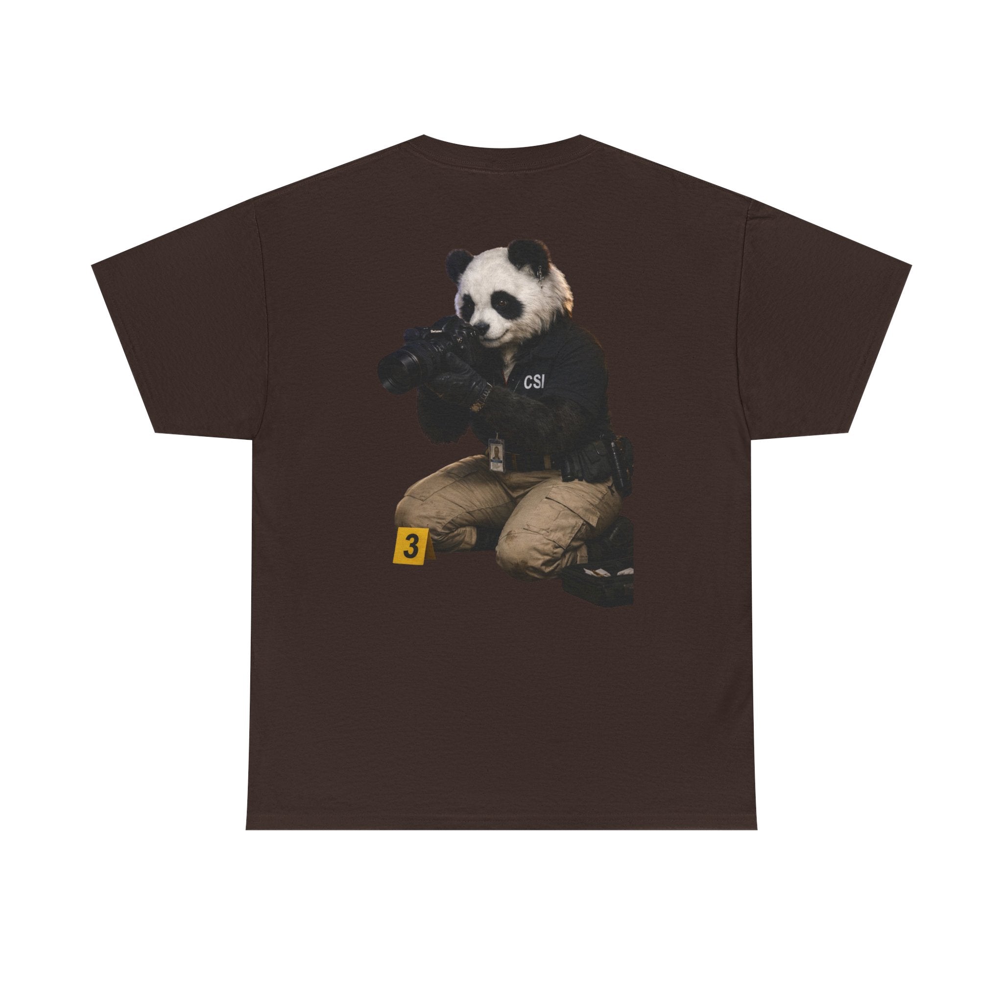Panda Crime Scene T‑Shirt — CS Investigator Animal Graphic Tee