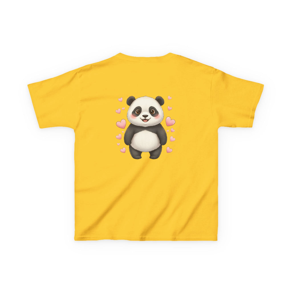 Kids Panda Tee - "Goon Panda Outfitters" Cute Panda with Hearts Kids T-Shirt