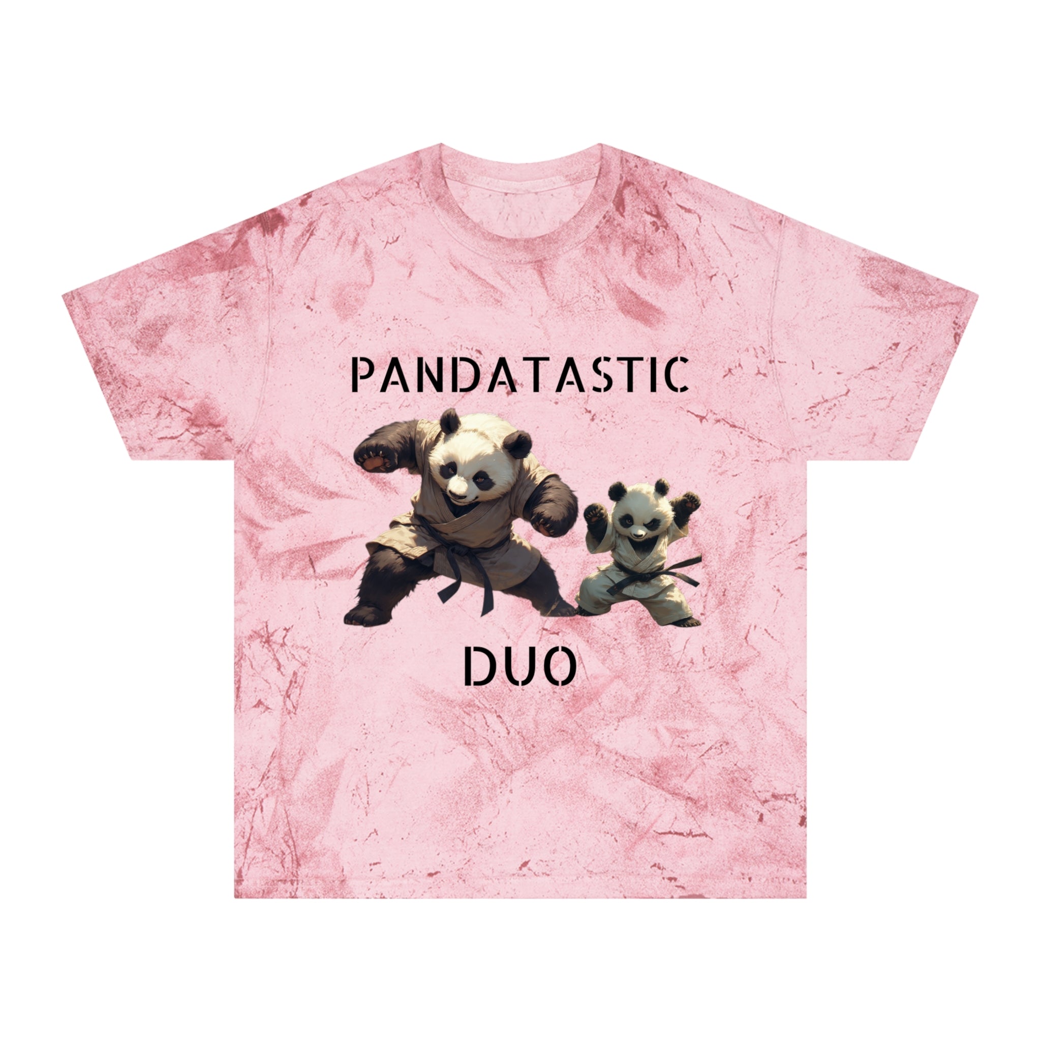 PANDATASTIC Graphic T‑Shirt — Vintage Tie‑Dye Panda Design ("PANDATASTIC DUO")