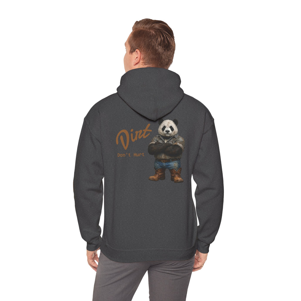 Panda 'Dirt Don't Hurt' Hoodie - Cute Vintage Bear Graphic Pullover