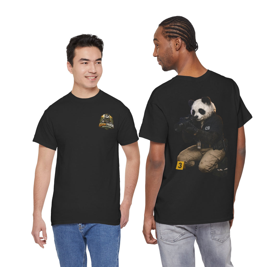 Panda Crime Scene T‑Shirt — CS Investigator Animal Graphic Tee