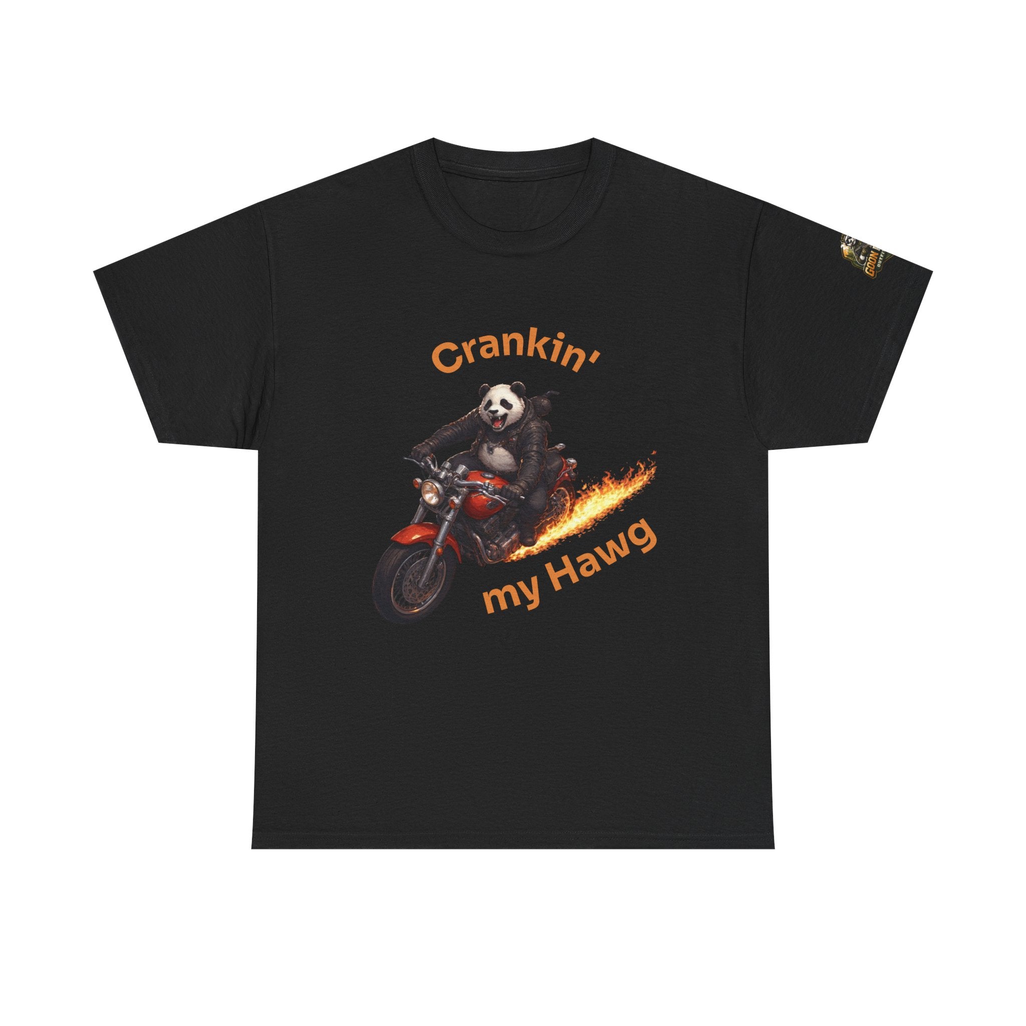 Crankin' My Hawg Motorcycle Panda T-Shirt