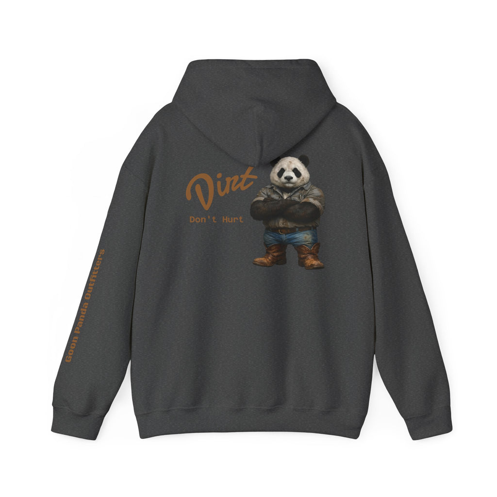 Panda 'Dirt Don't Hurt' Hoodie - Cute Vintage Bear Graphic Pullover
