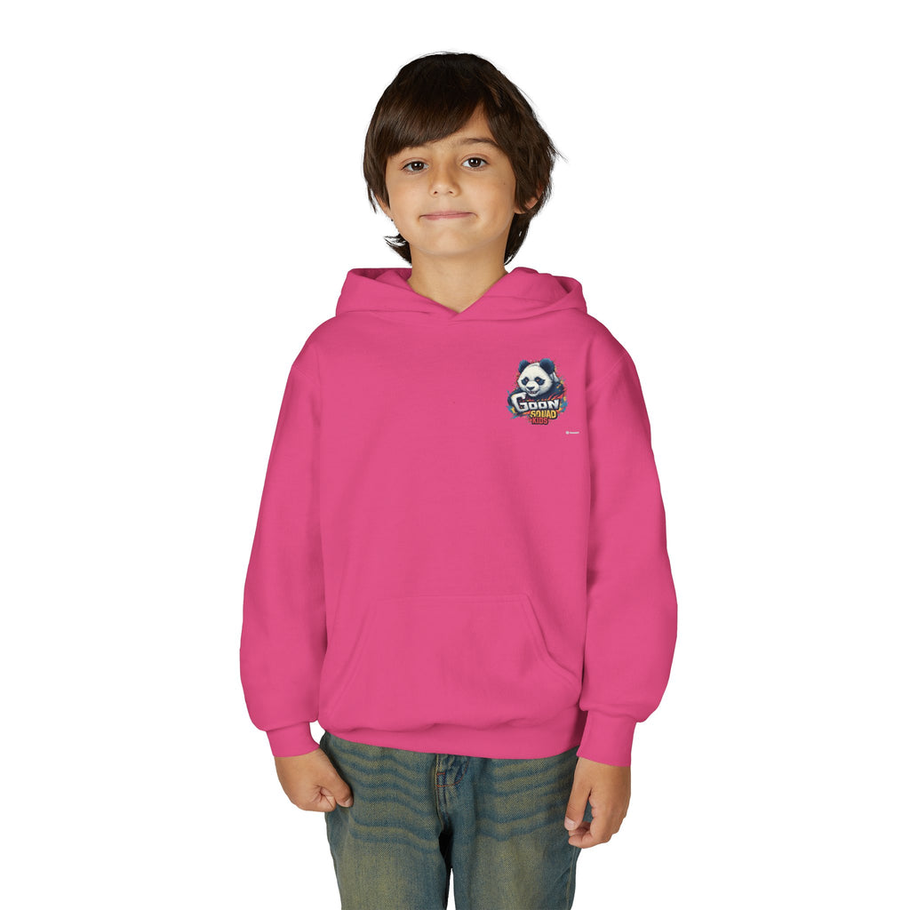 Kids Panda Cowboy Hoodie — “Goon Panda Outfitters” Graphic Youth Sweatshirt