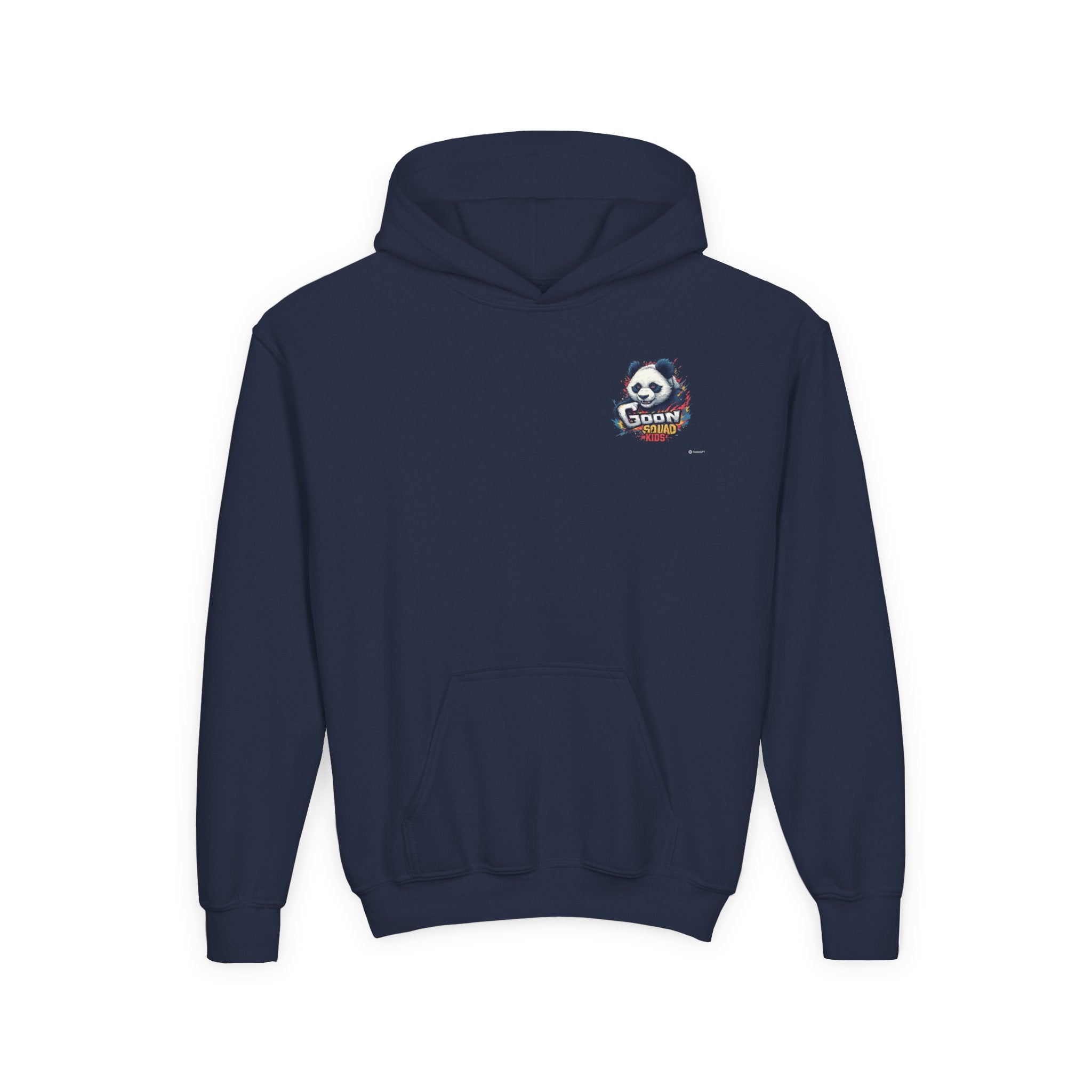 Kids Panda Cowboy Hoodie — “Goon Panda Outfitters” Graphic Youth Sweatshirt