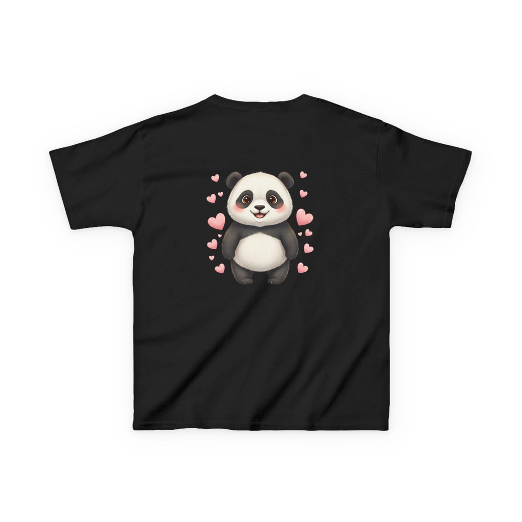 Kids Panda Tee - "Goon Panda Outfitters" Cute Panda with Hearts Kids T-Shirt