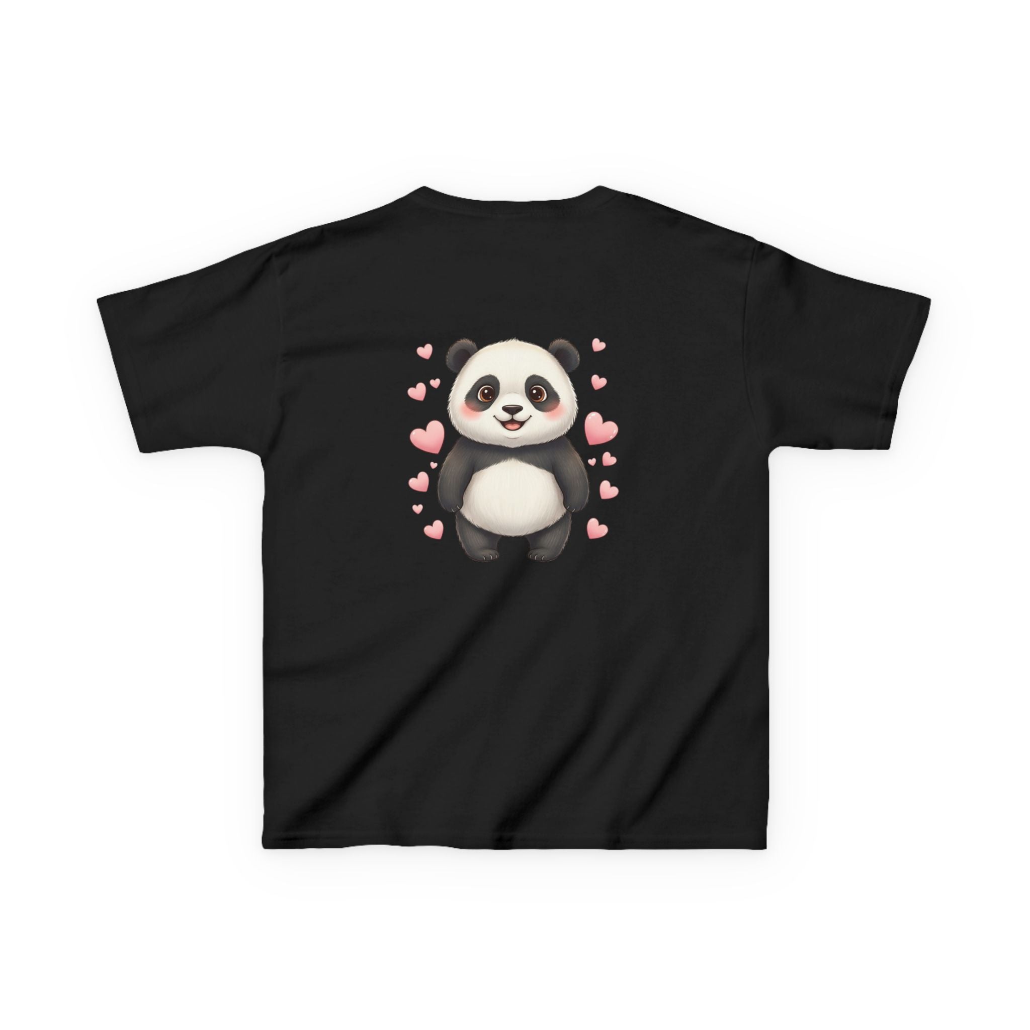Kids Panda Tee - "Goon Panda Outfitters" Cute Panda with Hearts Kids T-Shirt