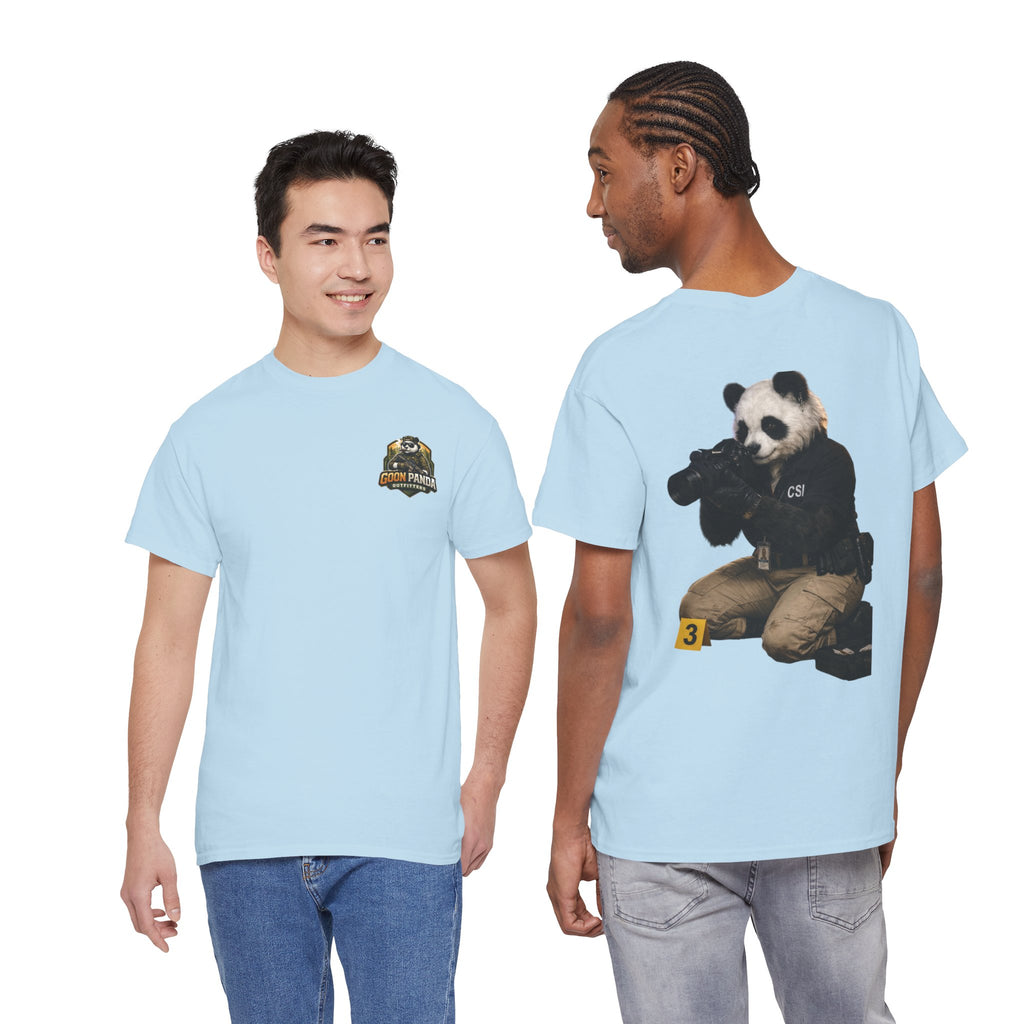 Panda Crime Scene T‑Shirt — CS Investigator Animal Graphic Tee