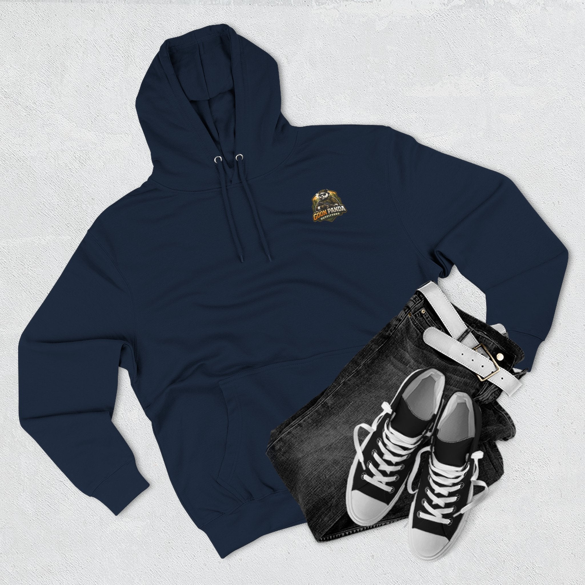 Drunk-ish Panda Hoodie — Funny Beer Lumberjack Animal Graphic Fleece Hoodie