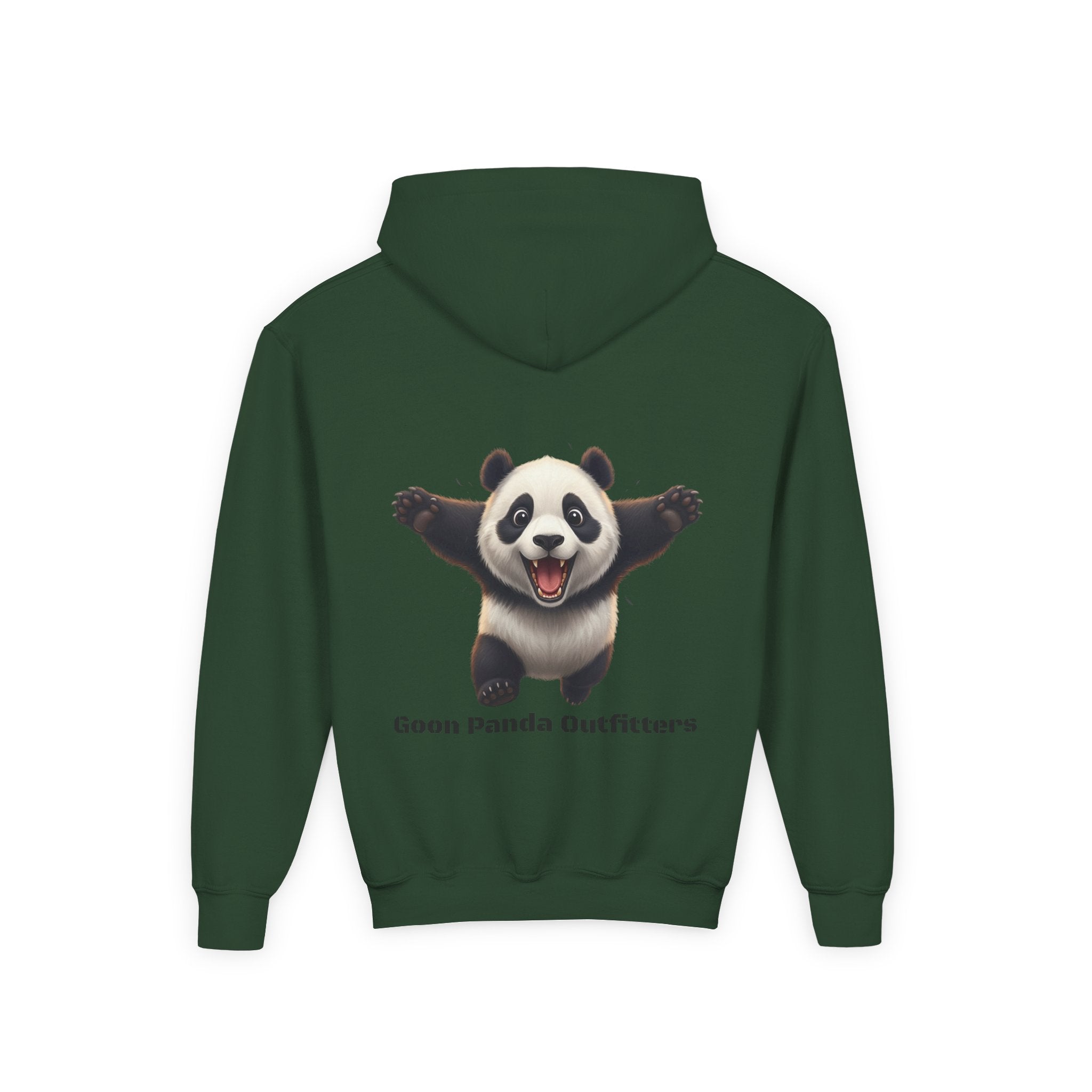 Youth Panda Hoodie - "Goon Squad" Cute Panda Graphic Kids Sweatshirt