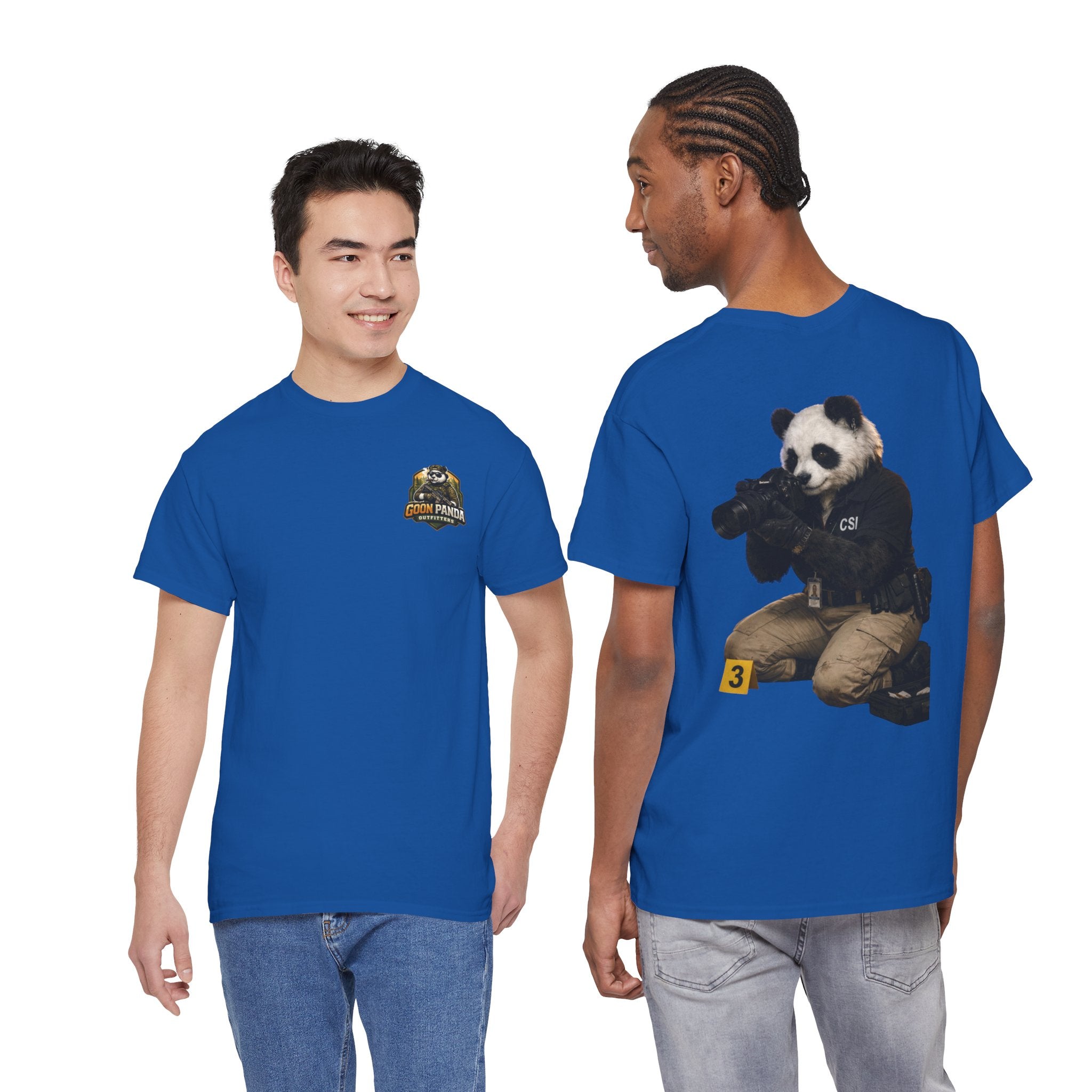 Panda Crime Scene T‑Shirt — CS Investigator Animal Graphic Tee