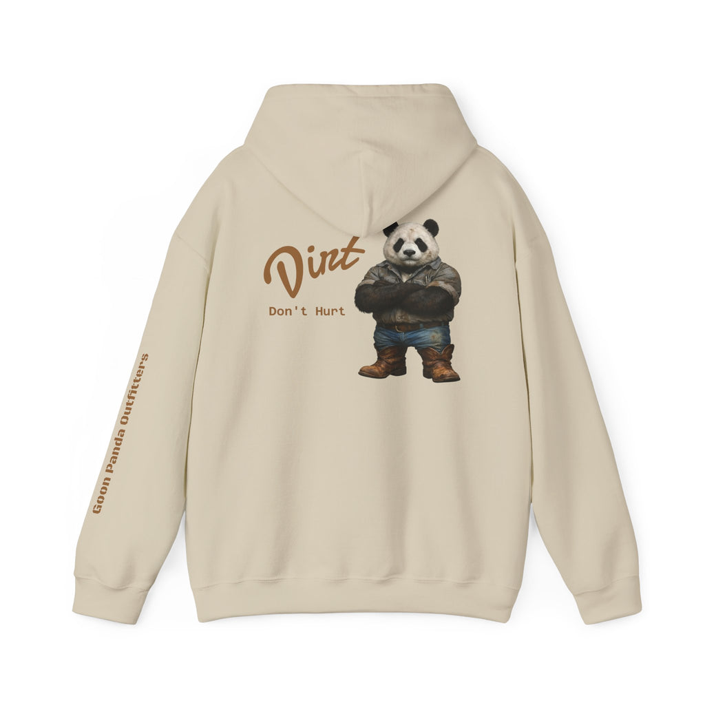 Panda 'Dirt Don't Hurt' Hoodie - Cute Vintage Bear Graphic Pullover