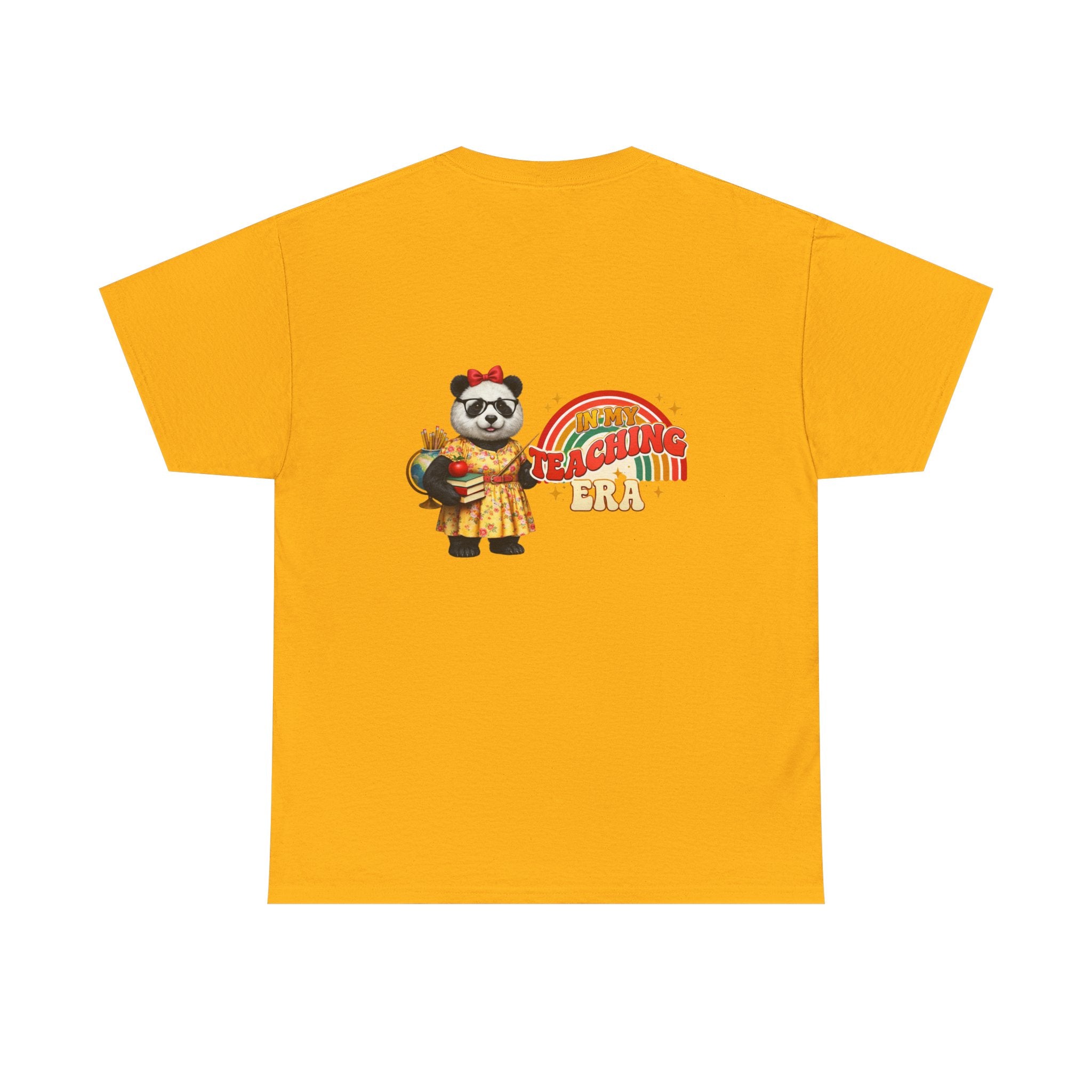 Panda Teacher Tee — 'Teaching Era' Retro Rainbow Teacher Appreciation Shirt