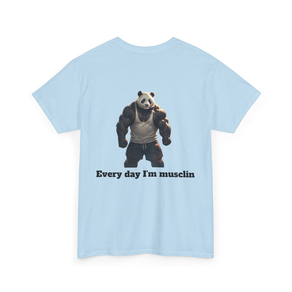 Every Day I'm Musclin Panda T-Shirt — Funny Gym Workout Tee