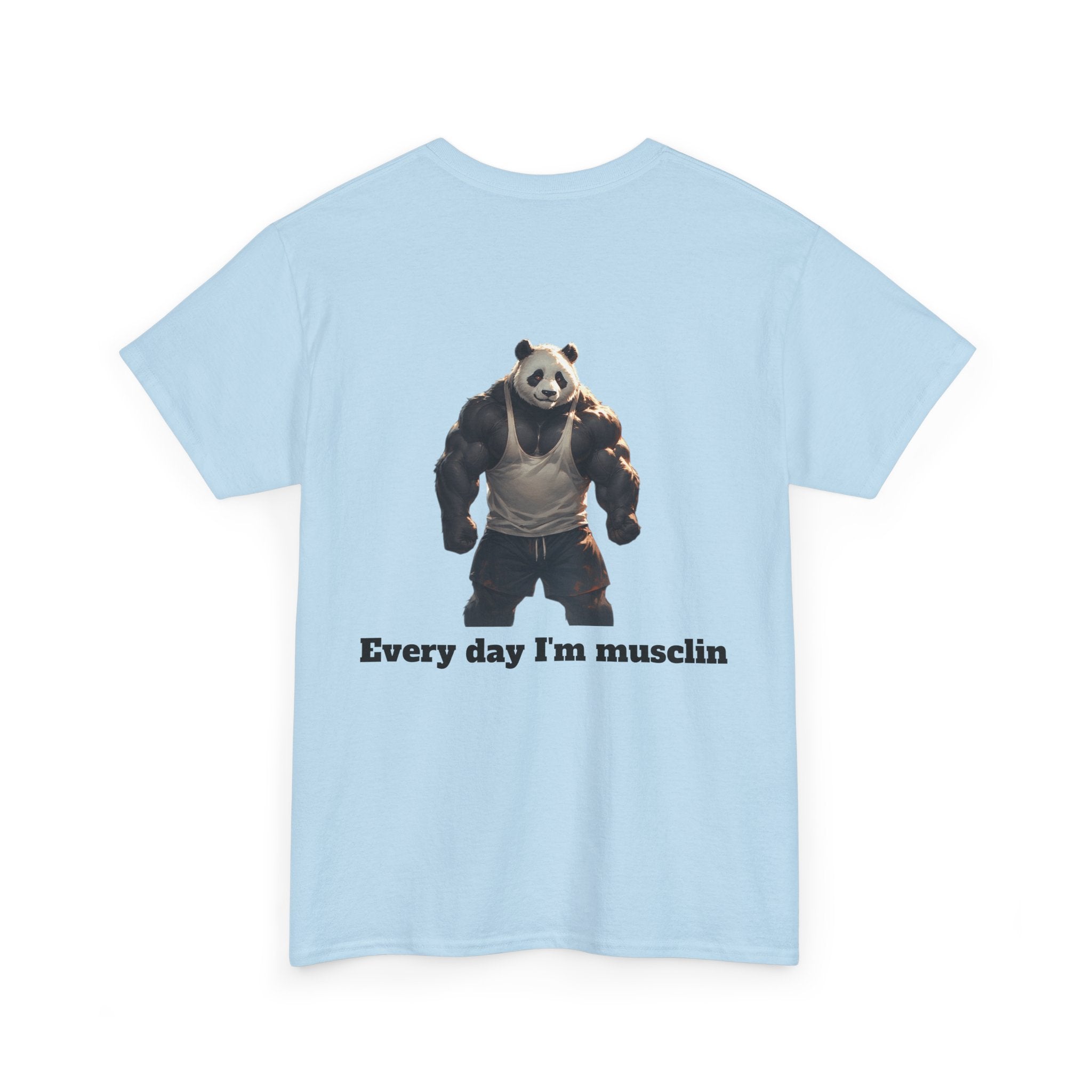 Every Day I'm Musclin Panda T-Shirt — Funny Gym Workout Tee
