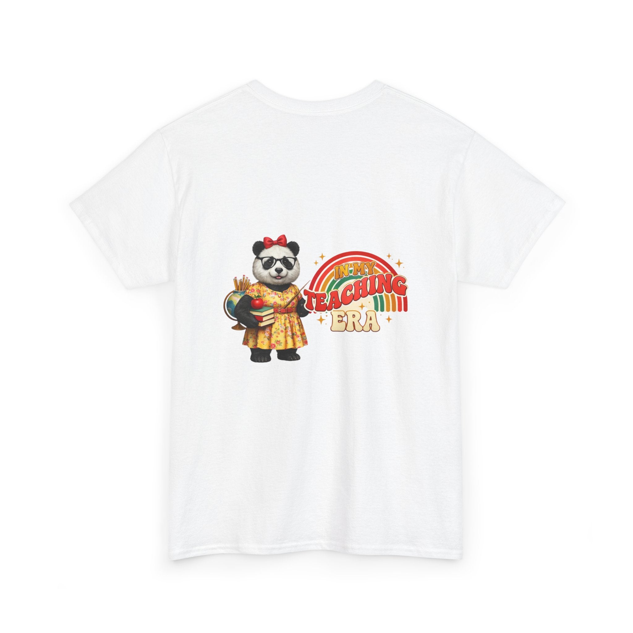 Panda Teacher Tee — 'Teaching Era' Retro Rainbow Teacher Appreciation Shirt