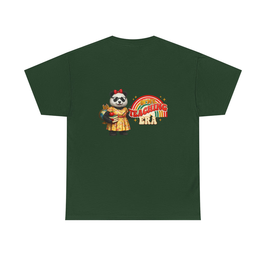 Panda Teacher Tee — 'Teaching Era' Retro Rainbow Teacher Appreciation Shirt