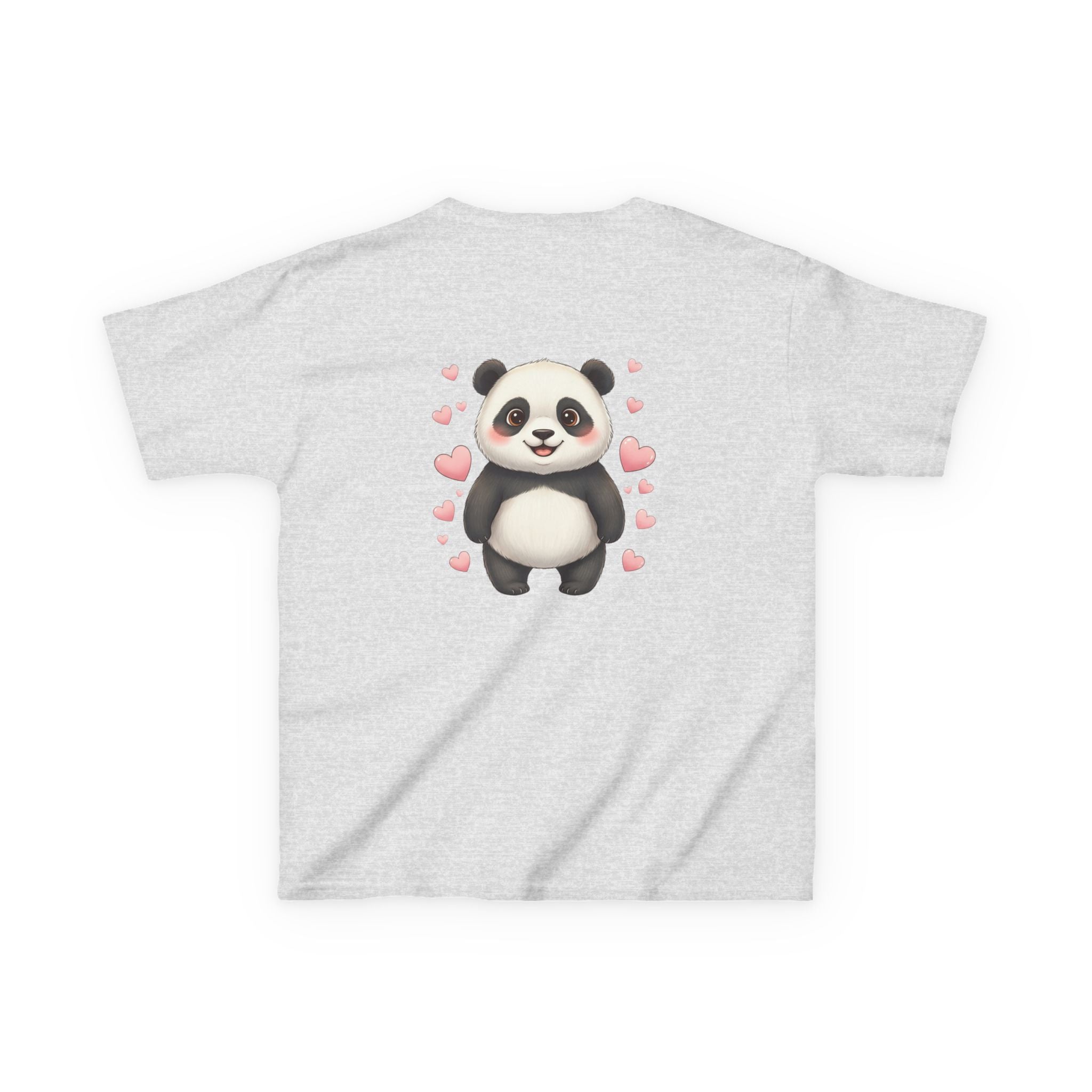 Kids Panda Tee - "Goon Panda Outfitters" Cute Panda with Hearts Kids T-Shirt