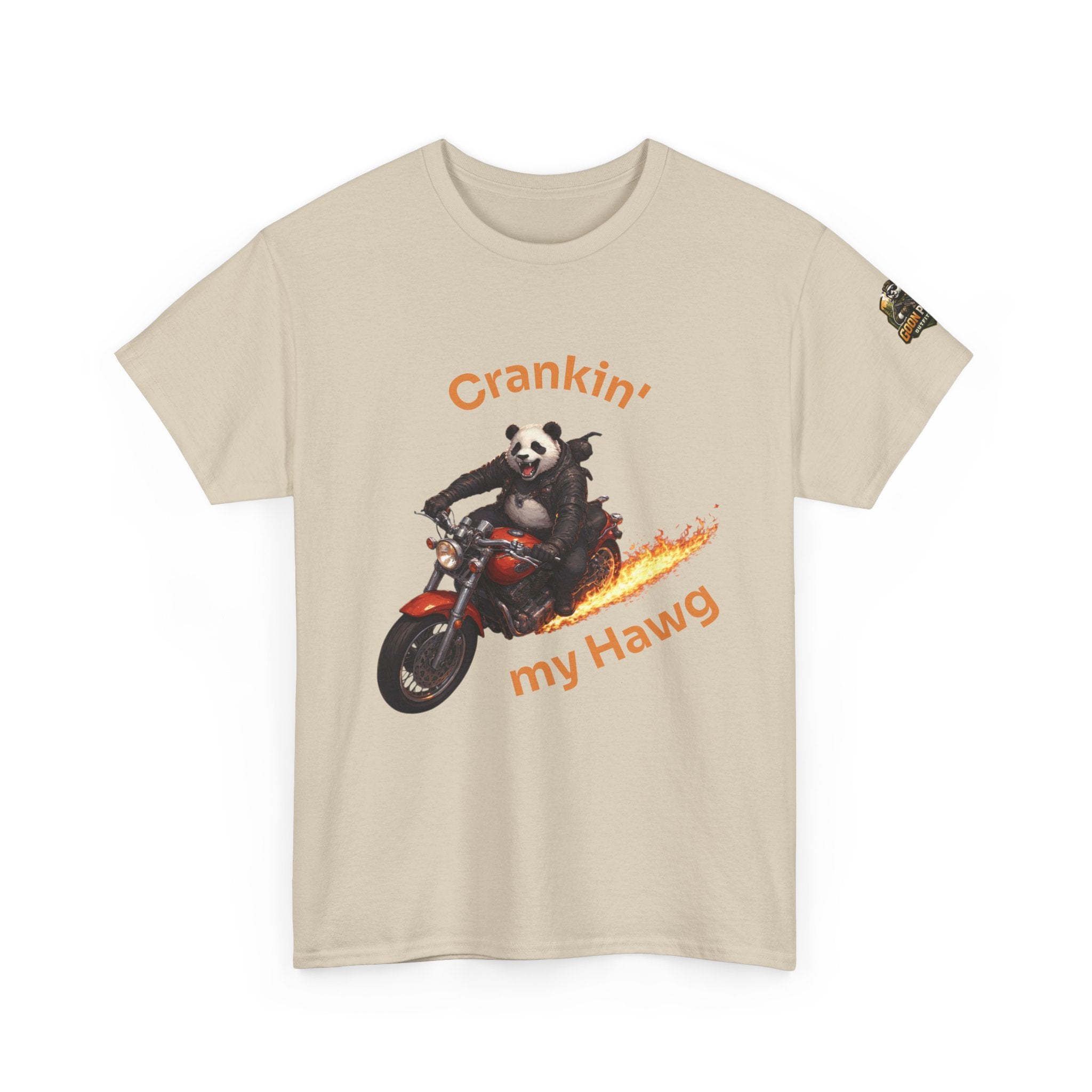 Crankin' My Hawg Motorcycle Panda T-Shirt