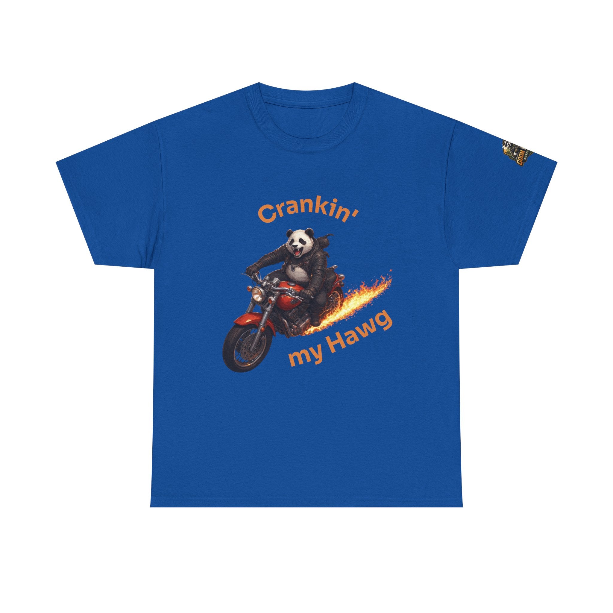 Crankin' My Hawg Motorcycle Panda T-Shirt