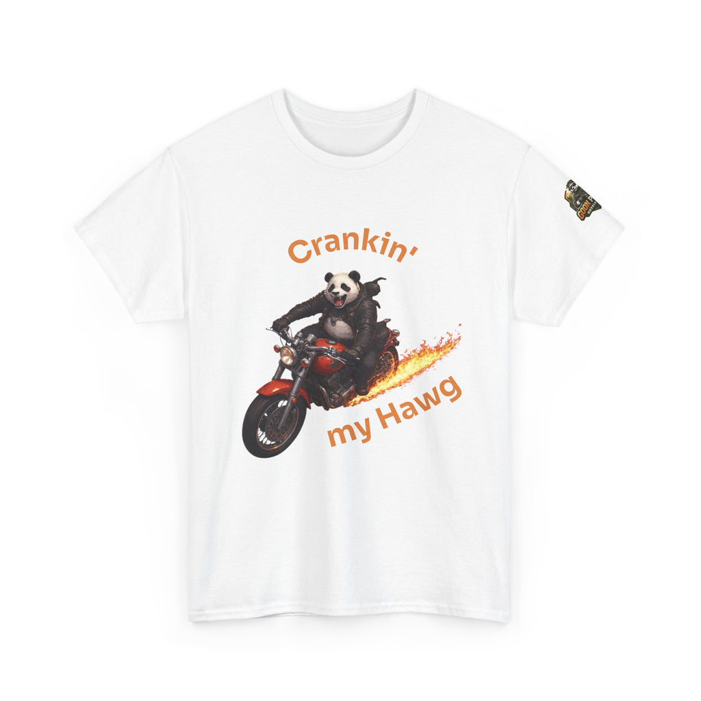 Crankin' My Hawg Motorcycle Panda T-Shirt