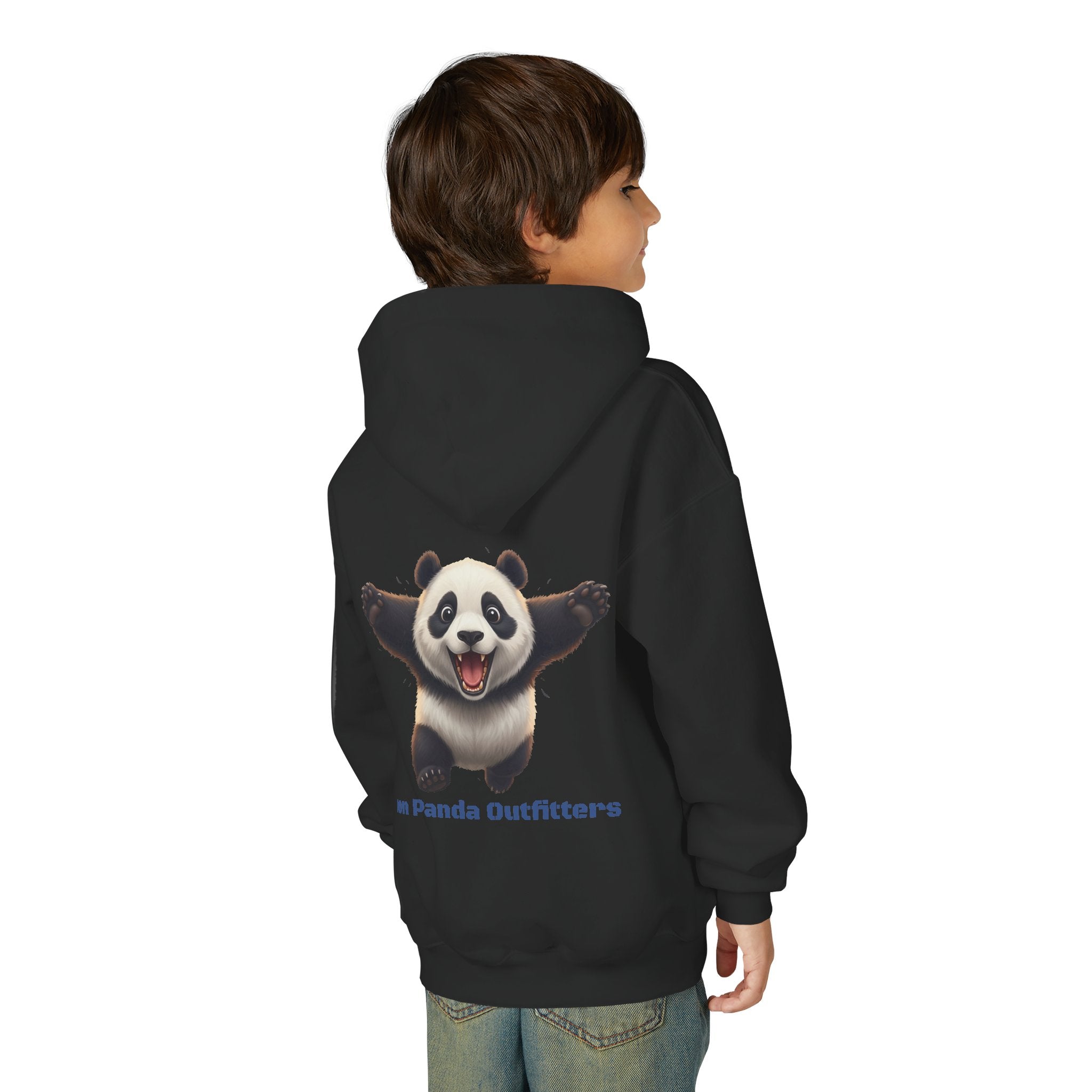 Youth Panda Hoodie - "Goon Squad" Cute Panda Graphic Kids Sweatshirt