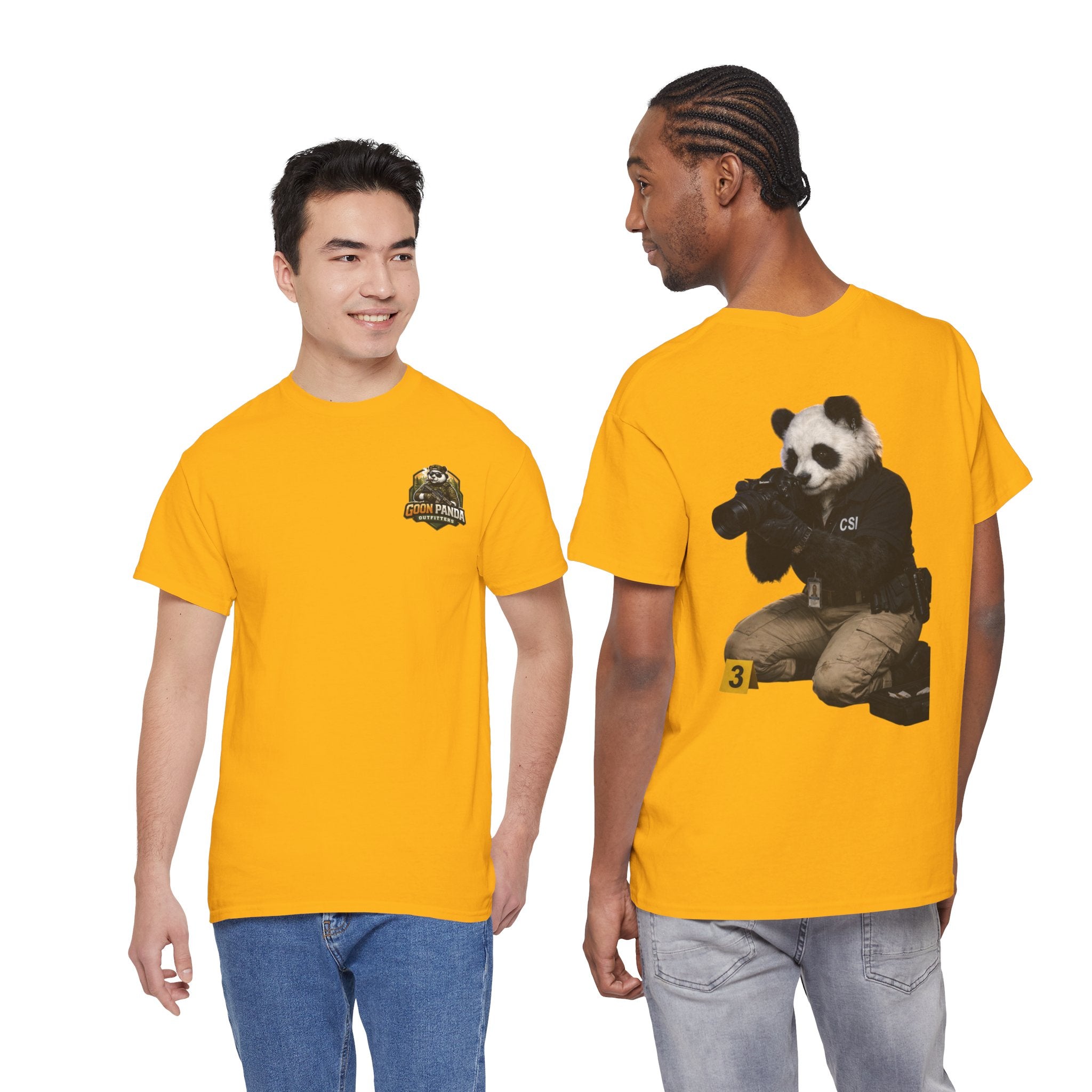 Panda Crime Scene T‑Shirt — CS Investigator Animal Graphic Tee