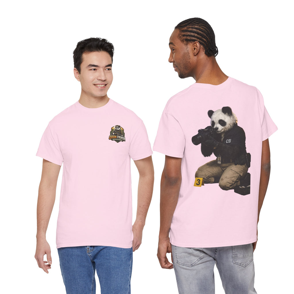 Panda Crime Scene T‑Shirt — CS Investigator Animal Graphic Tee