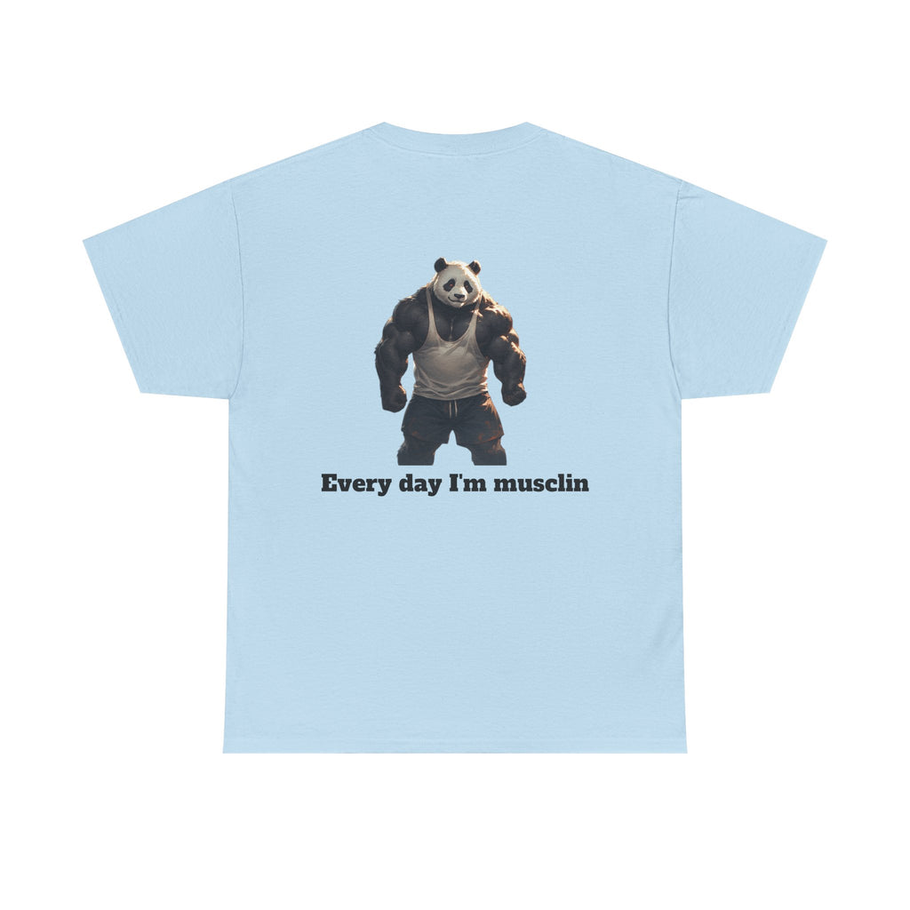 Every Day I'm Musclin Panda T-Shirt — Funny Gym Workout Tee