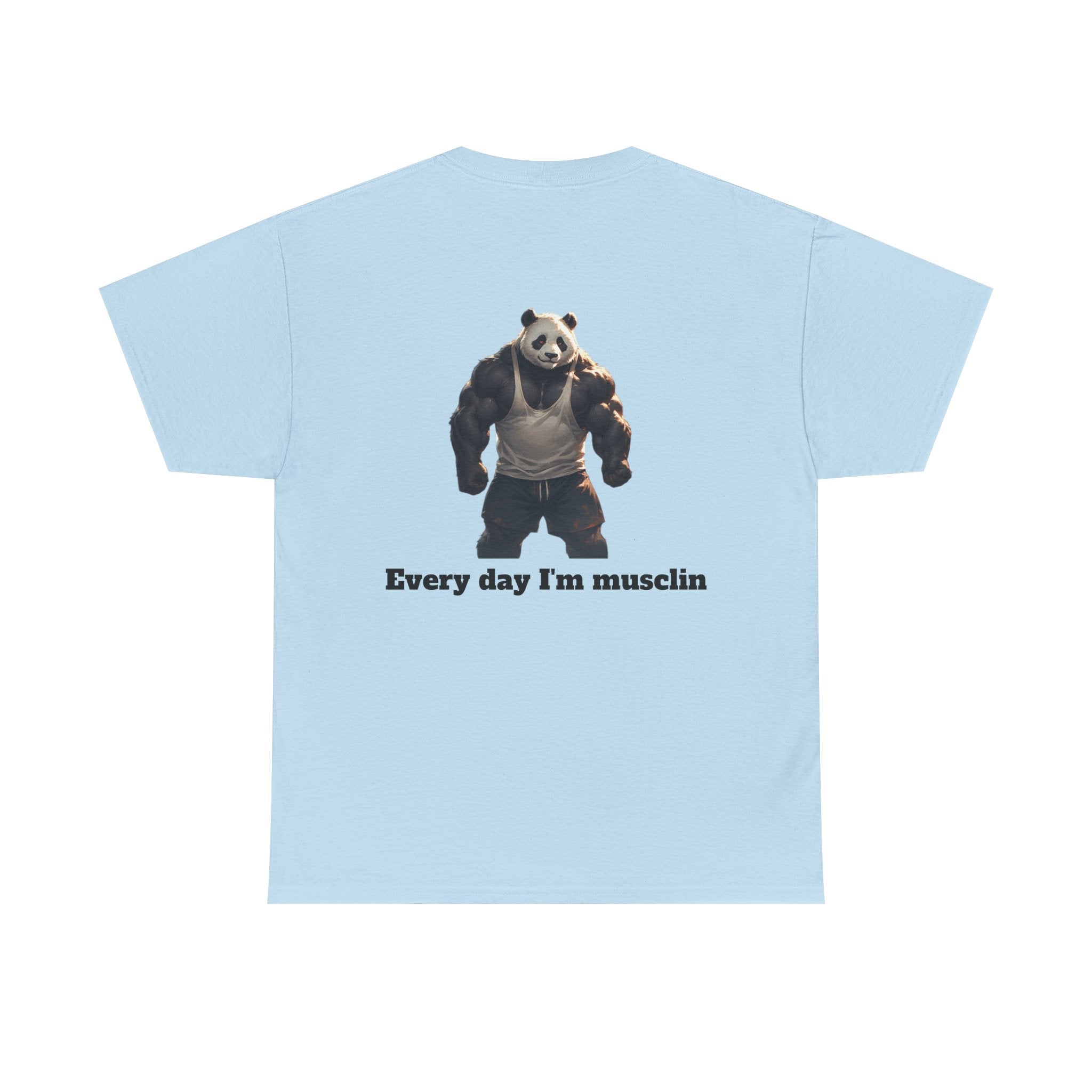Every Day I'm Musclin Panda T-Shirt — Funny Gym Workout Tee