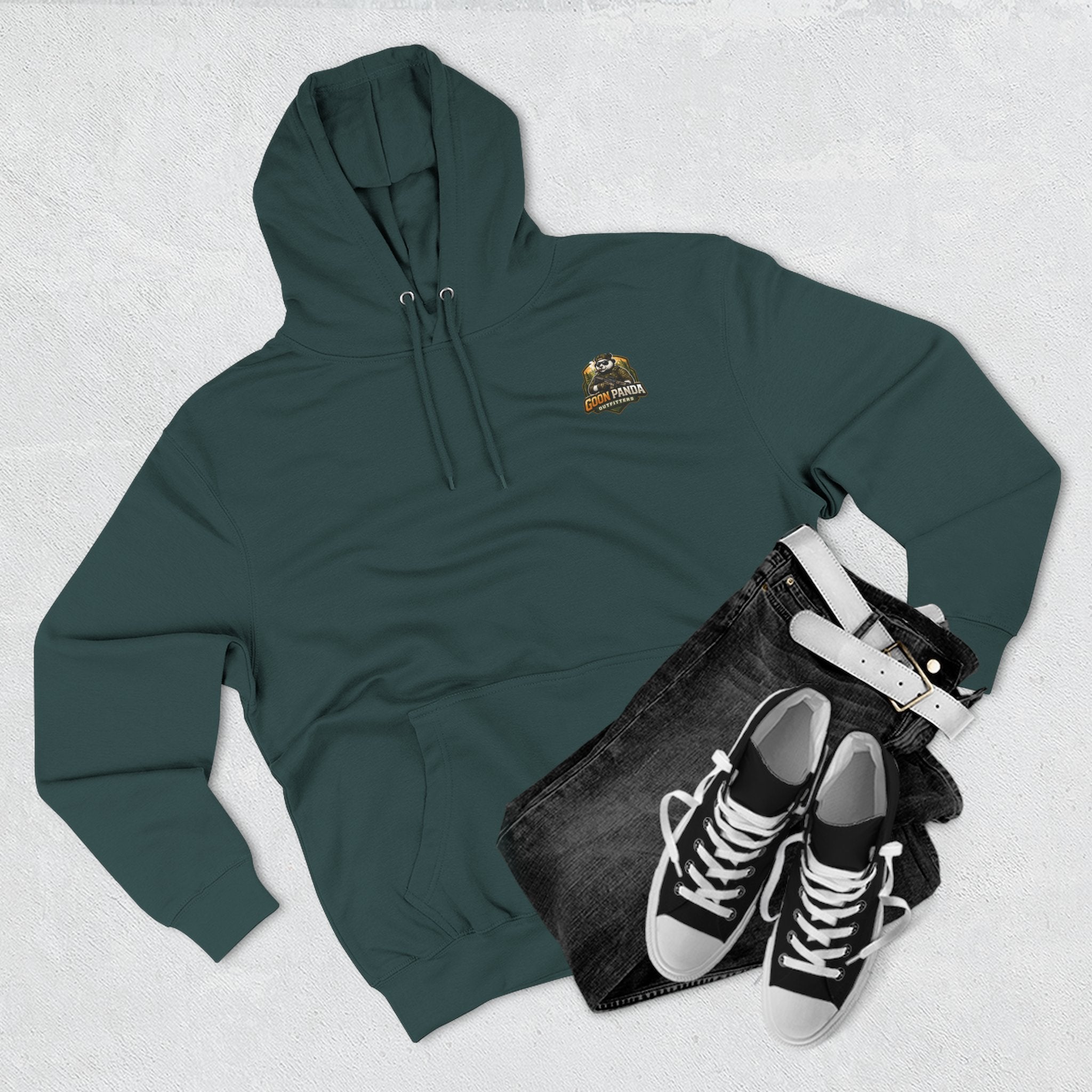 Drunk-ish Panda Hoodie — Funny Beer Lumberjack Animal Graphic Fleece Hoodie