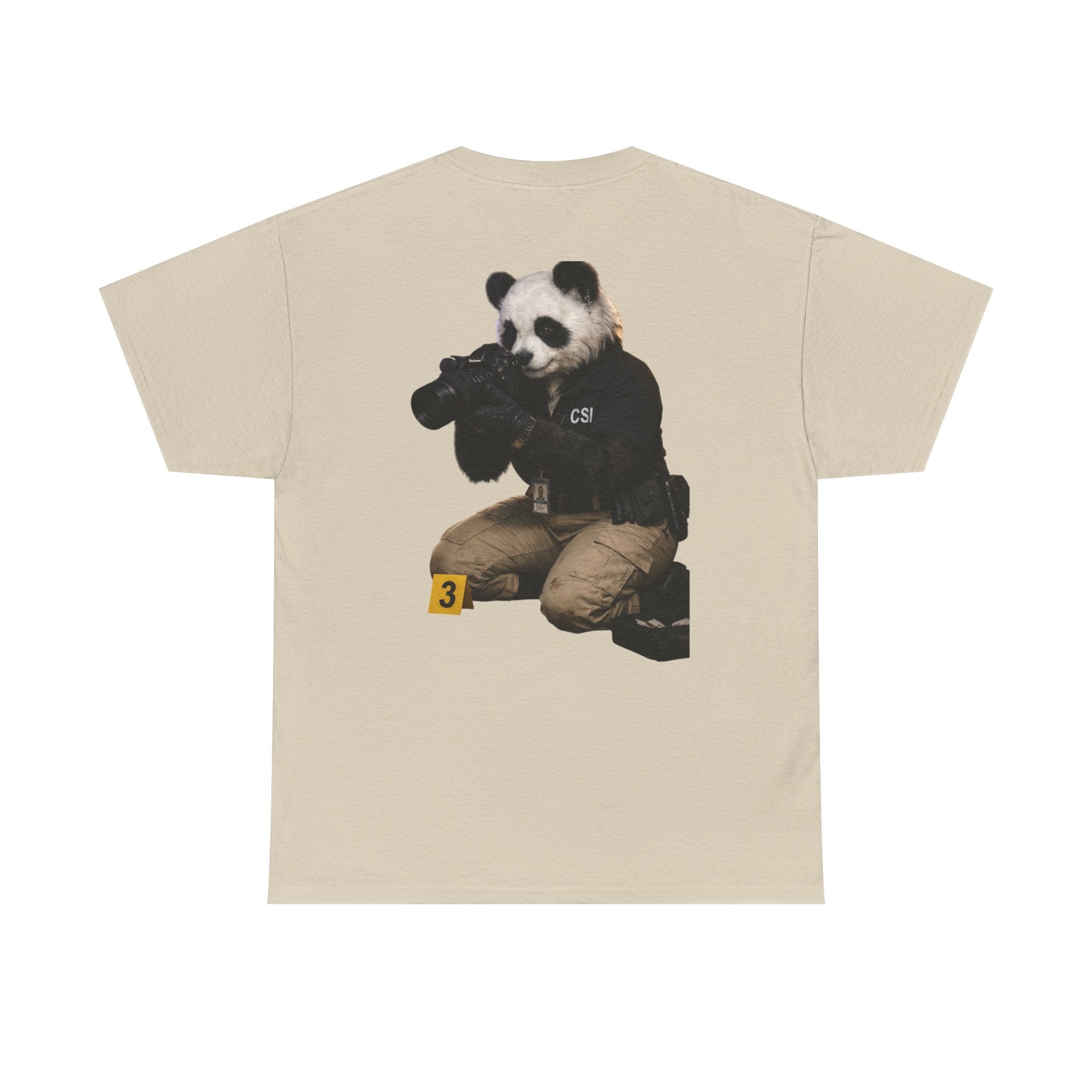 Panda Crime Scene T‑Shirt — CS Investigator Animal Graphic Tee