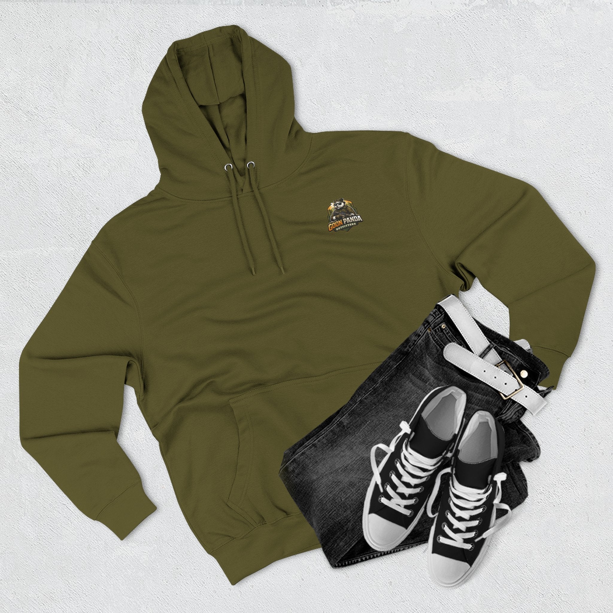 Drunk-ish Panda Hoodie — Funny Beer Lumberjack Animal Graphic Fleece Hoodie